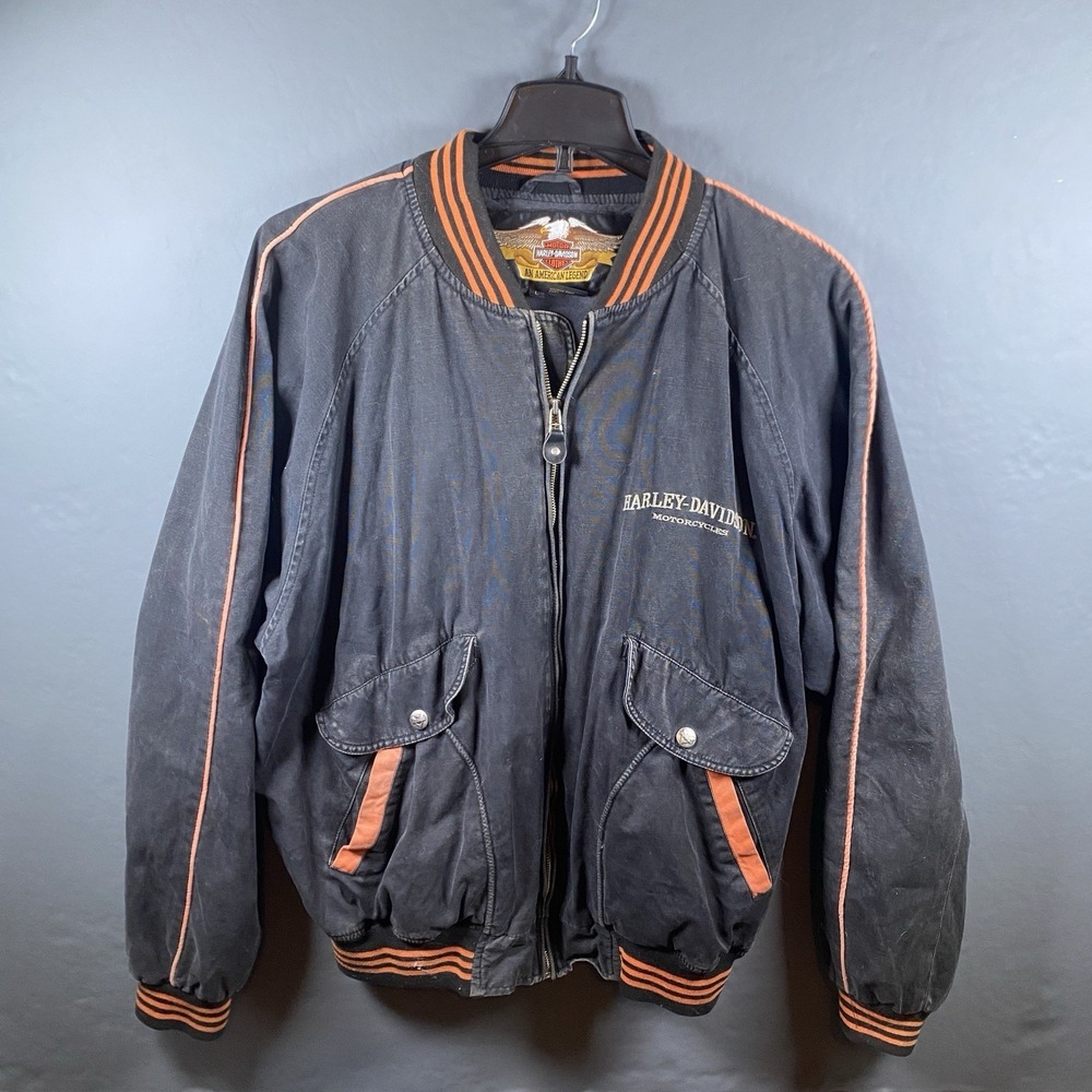 Harley Davidson‎ Jacket Unisex Size L Biker Motorcycle An American Legend Zip Up